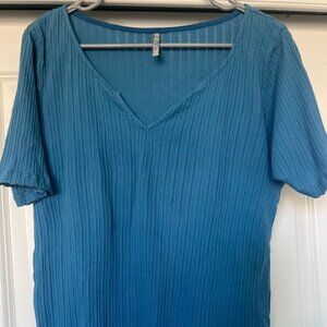 Blue Canoe 100% Organic Cotton Short Sleeve Top T-Shirt Size Large